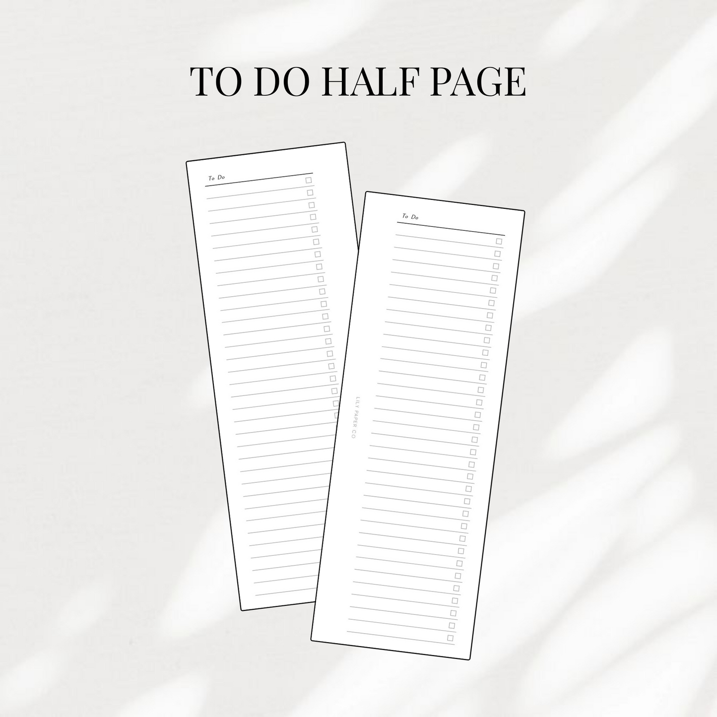 TO DO LIST - PRINTABLE PDF