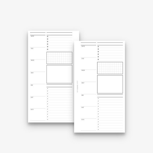 206 | WO1P Weekly Boxes - Undated