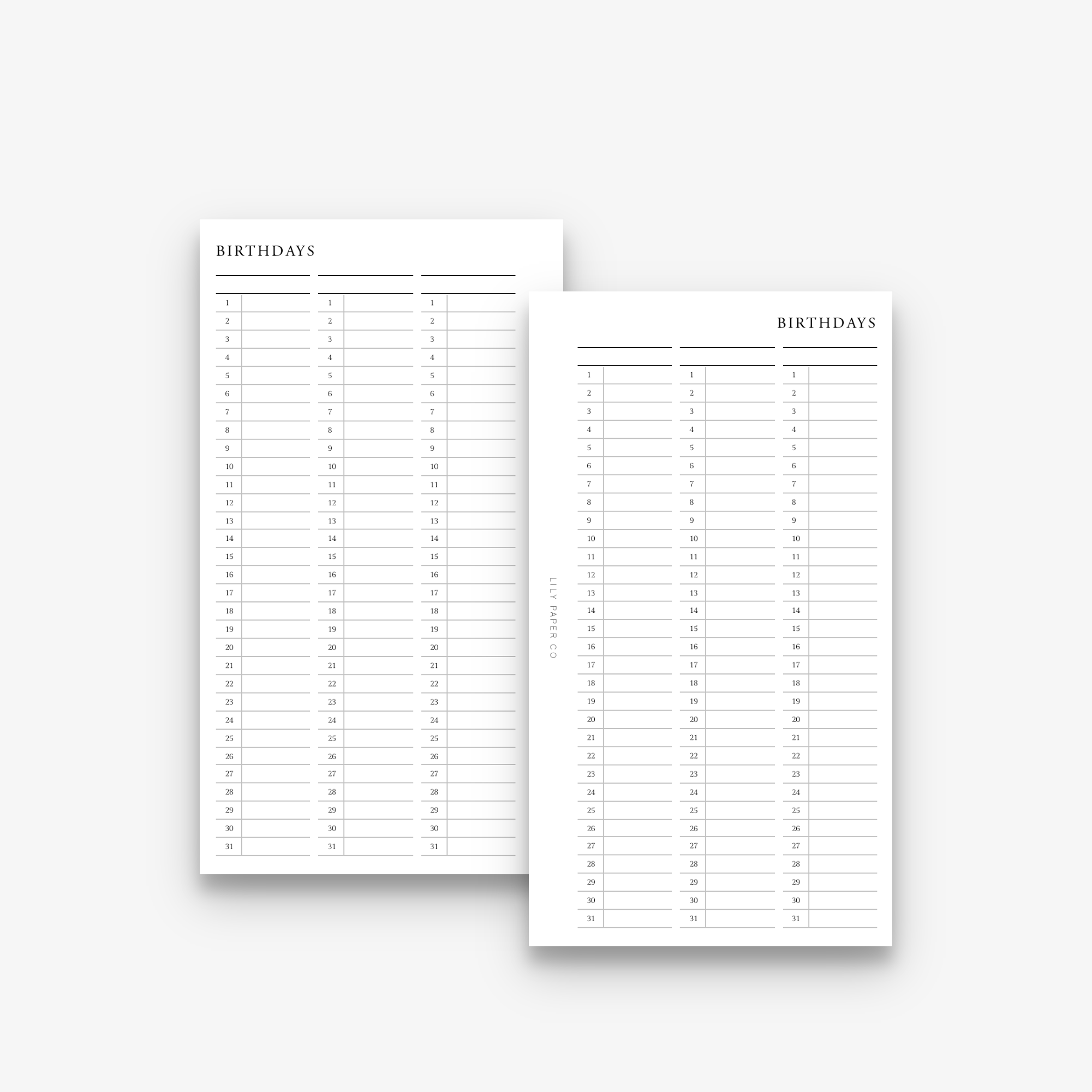 501 | Perpetual Birthday Tracker