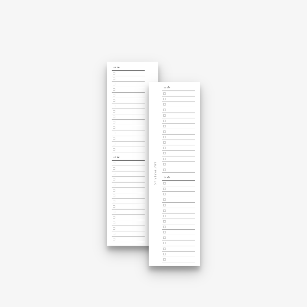 604 – Half Page Task List