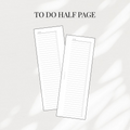 604 – Half Page Task List